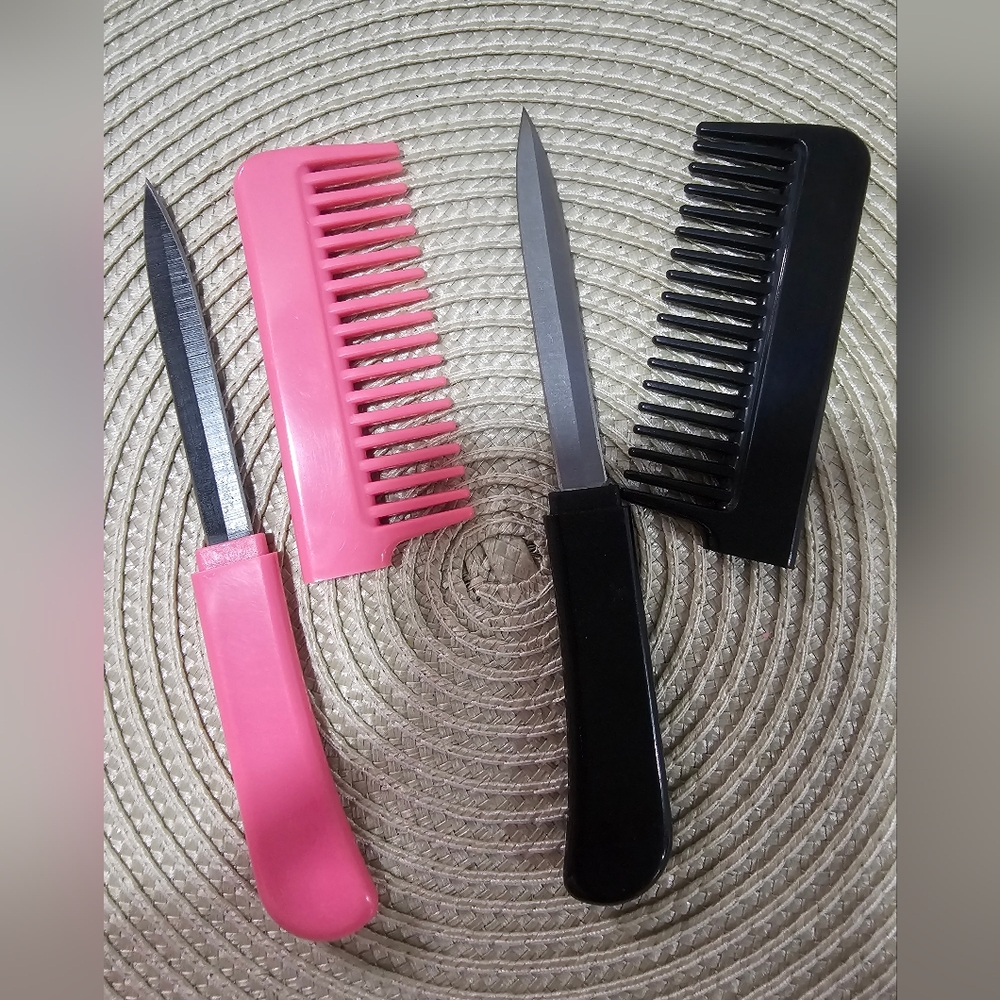 Pink Comb Knife Set